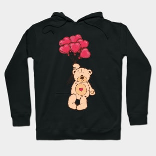 Valentine's Day - Bear with Hearts Hoodie